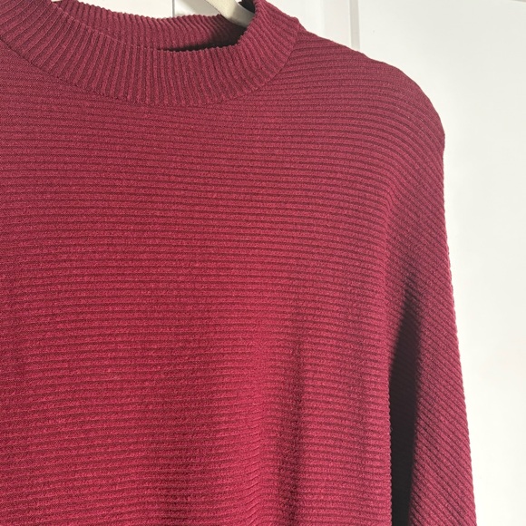 Matty M Burgandy Ribbed Sweater - Picture 3 of 4